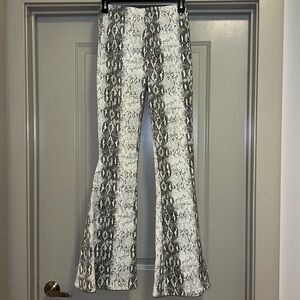 Impressions snake print flare jeans